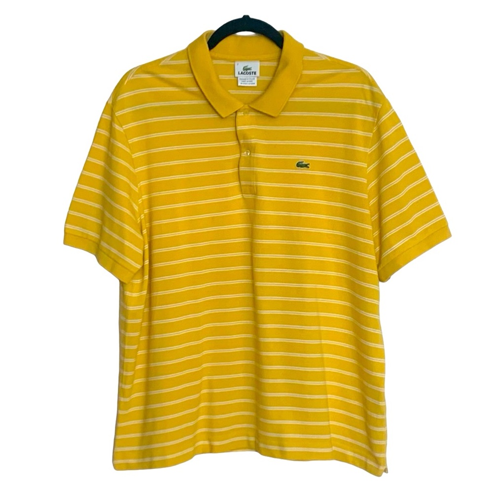 Lacoste Mens Striped Polo Shirt Size 7/2XL